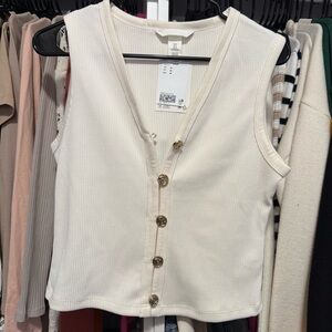 H&M BUTTON-FRONT SWEATER VEST